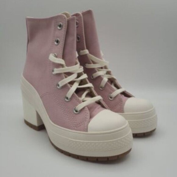 Converse Chuck 70 De Luxe Heel Women's Size 7.5 X-High Heel Static Pink Shoes - Picture 1 of 10